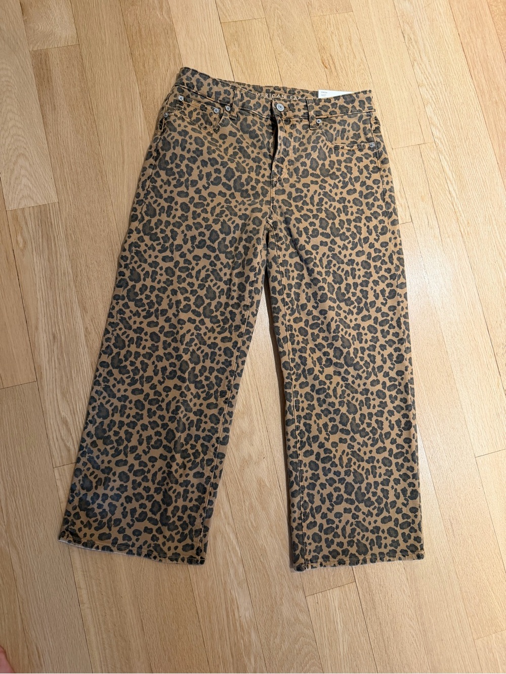 American Eagle Outfitters Brown and Black Leopard Print Jeans